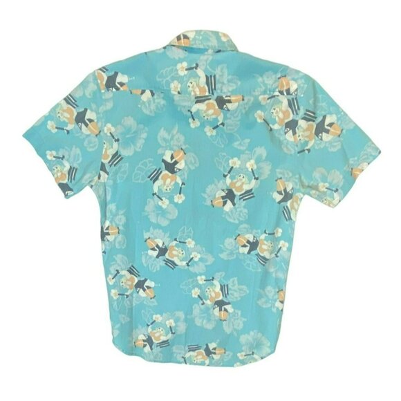 Quicksilver Mens XS Hawaiian shirt Gun Mama Print Modern Fit Retro 40s style - Picture 7 of 7
